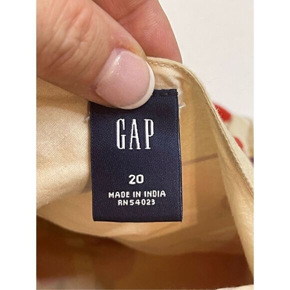 Gap women’s size 20 sundress tan and red - Picture 6 of 7
